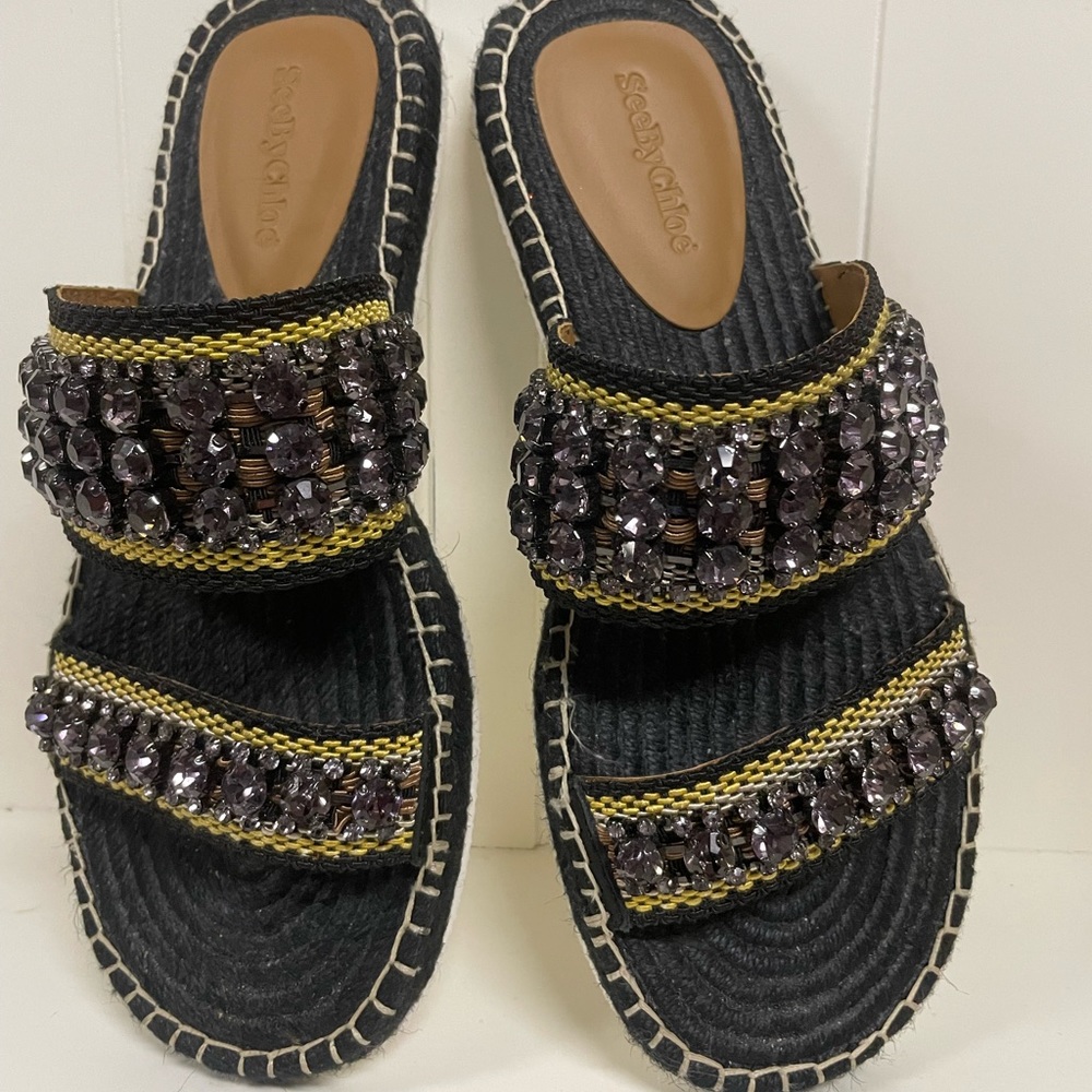 NEW IN BOX See by Chloe Sparkle Sandals